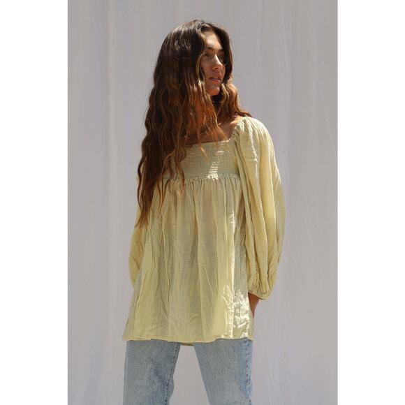 NWT Jen's Pirate Booty Mercury Blouse Jibarita Natural White Cotton Gauze Medium - Picture 10 of 10